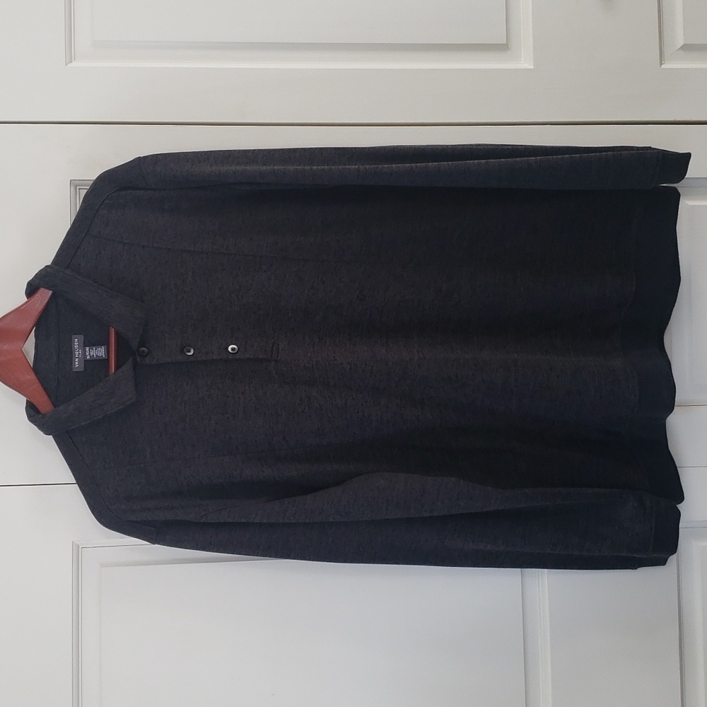 Charcoal Gray Van Heusen Flex Polo
